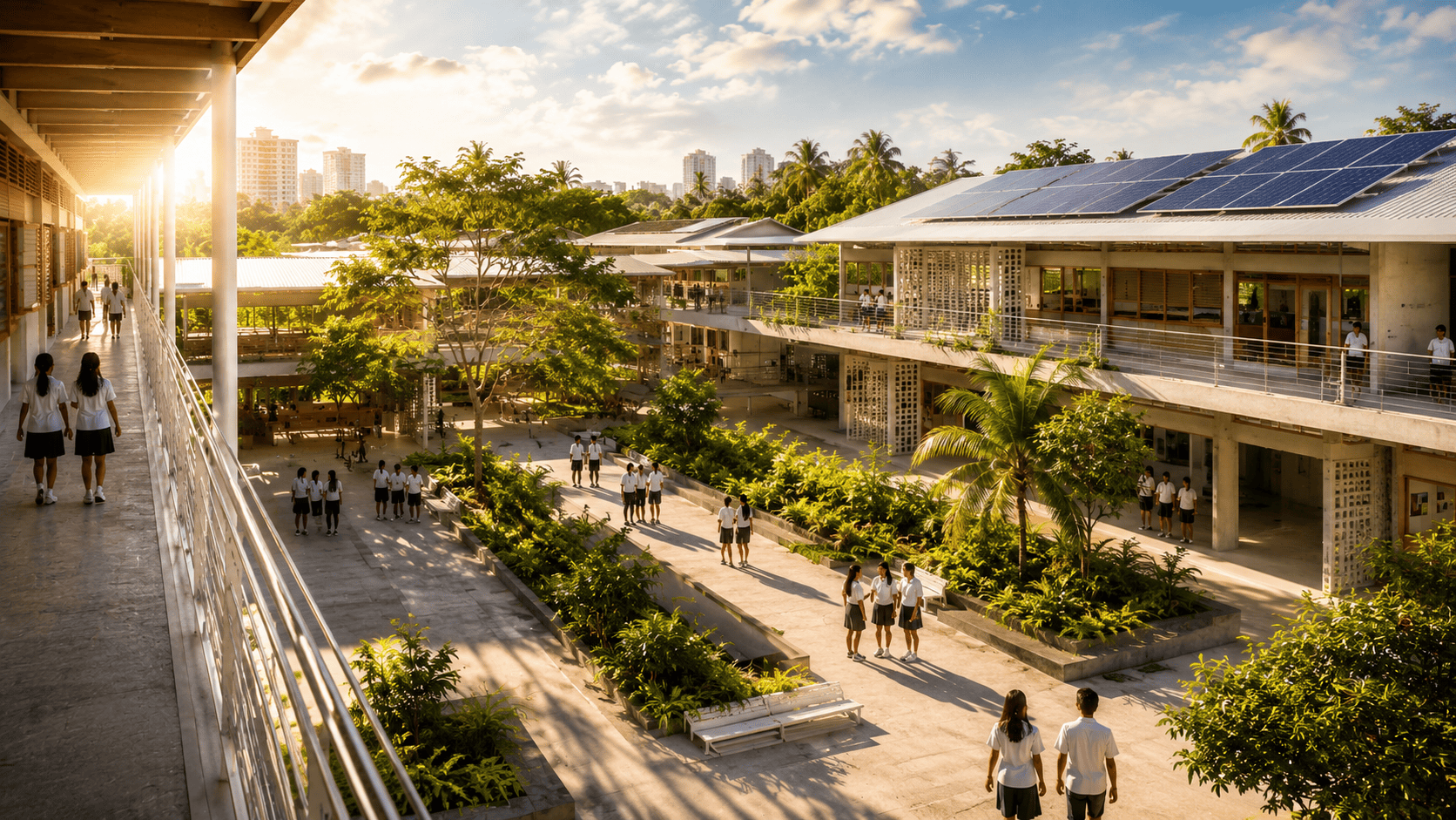 Keeping Schools Cool in a Warming World